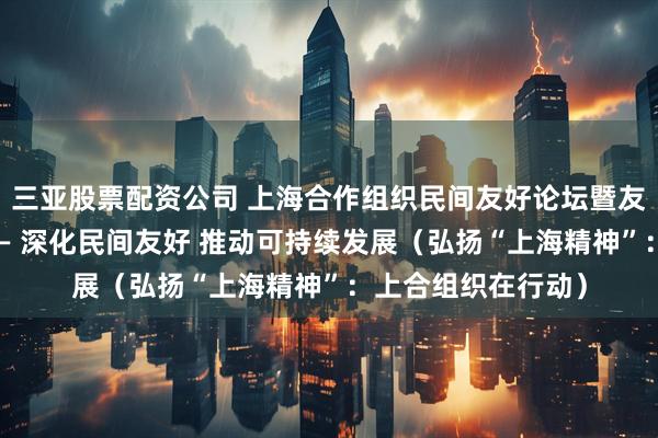 三亚股票配资公司 上海合作组织民间友好论坛暨友好城市论坛举行—— 深化民间友好 推动可持续发展（弘扬“上海精神”：上合组织在行动）