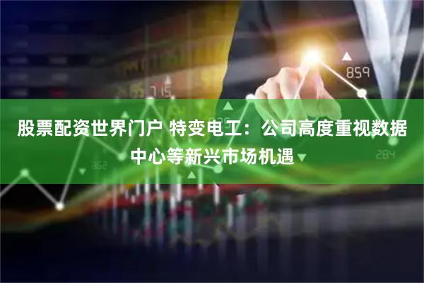 股票配资世界门户 特变电工：公司高度重视数据中心等新兴市场机遇